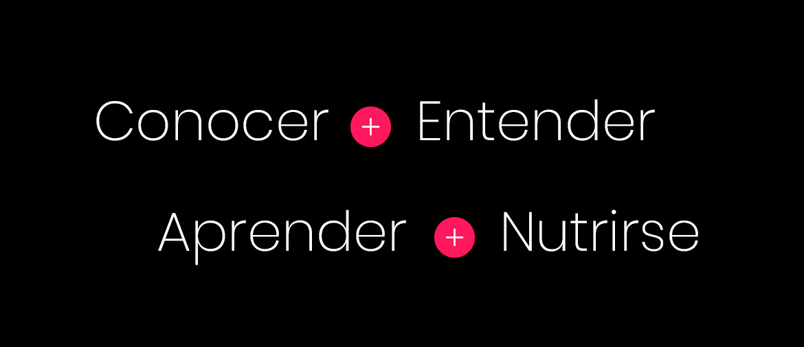 Conocer, Aprender, Entender, Nutrirse